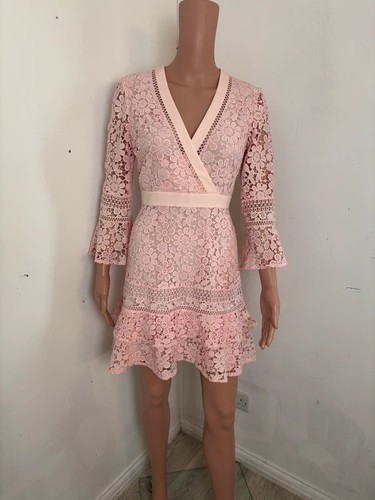 Ted baker pink lace - dress, size