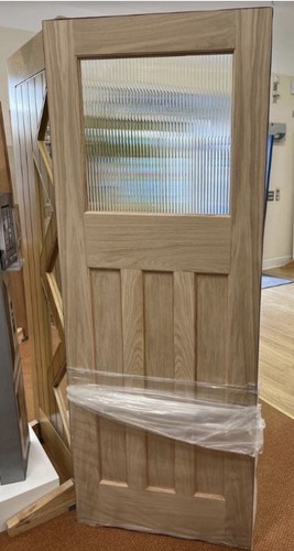 Reeded glass oak internal - oak,