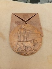 Ww1 death plaque - plaque,, mans