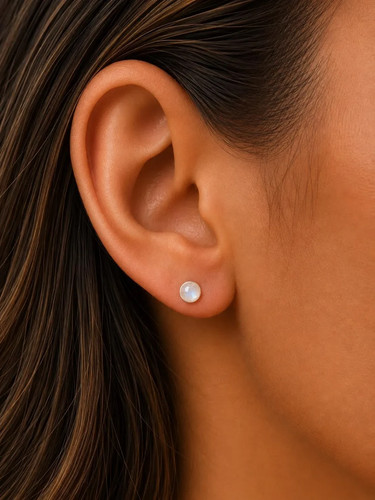 Moonstone 925 stud - moonstone,
