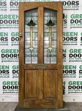 Stained glass front door 1930s - glass,