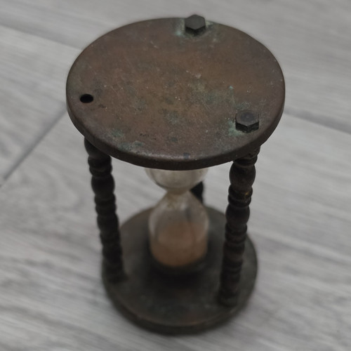 Metal glass hourglass - metal, timer
