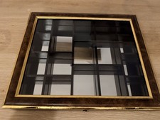 Vintage Glass Wood Mirrored