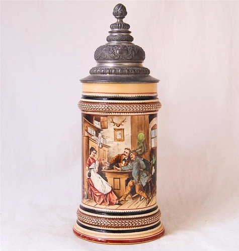 Antique german beer stein - stein, hard