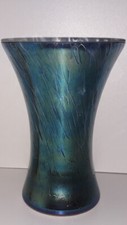 Vintage Heron Glass Iridescent Vase 90s Signed Loetz,Tiffany's,John Ditchfield