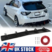 Rear Bumper Spoiler Splitter Lip Diffuser 10-Fins For Subaru WRX STI Impreza #F