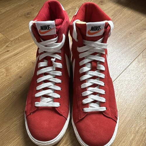 Nike red white mid - red/white, up