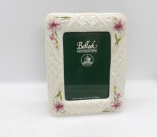 Belleek Bone China Ireland Country Trellis 7'' x 5" Picture Frame - VGC
