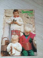 sunbeam Aran jumpers knitting pattern