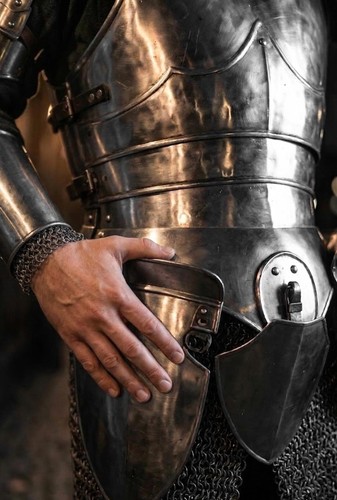Steel gothic barbuta helmet - steel,