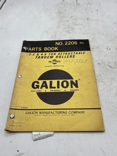 Galion parts book 4 6 - 3-5, 4-6