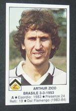 #222 ZICO BRAZIL BRAZIL UDINESE ZEBRETTE FOOTBALL FOOTBALL FOOTBALLERS 1984-1985 EDIS