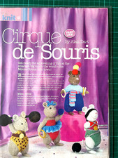 ALAN DART Cirque de Souris Knitting Pattern Parts 1&2 - Magazine Pullout - Mice