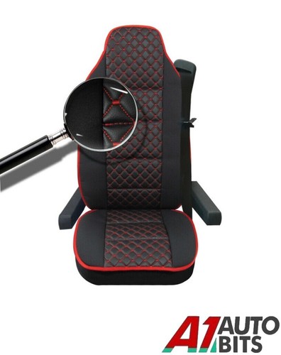 Black red stitch leatherette - black,