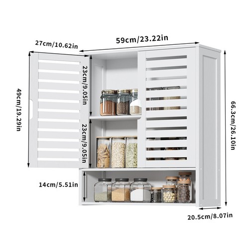 Bamboo wall mounted storage - mounted,