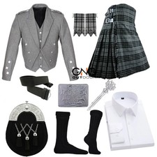 Scottish Men's Grey Wool