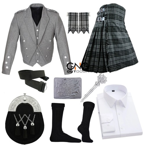Scottish men grey wool - grey,