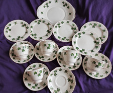 Colclough Ivy Pattern Cups + Saucers Cake plate Side plates