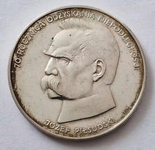 Poland 50000 Zlotych Jozef Pilsudski 1988 Silver Coin