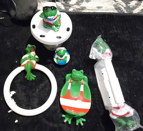 Vintage frog bathroom set - set, 5