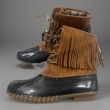 NWT Fringe Tan Suede Cowboy