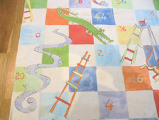 Vintage cotton fabric. Snakes and Ladders. Sarah Hardaker.