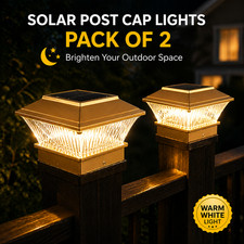 2 x Solar Powered White LED