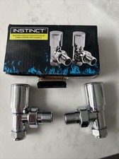 Angled chrome radiator valves - radiator,