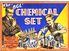 Vintage chemistry set cover fridge magnet 3.5" x 2.5" 1YR Warranty!