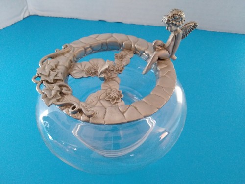 Angel cherub pewter glass - cherub,