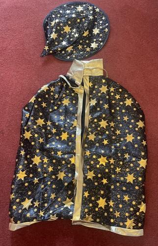 Wizard cape and hat - cape, black