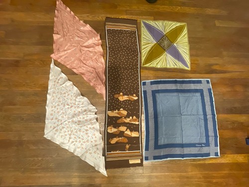 Vtg silk scarf lot christian - vtg,