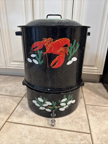 Graniteware piece steam pot - 3-piece,