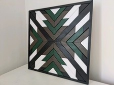 Handmade Geometric Wood Wall