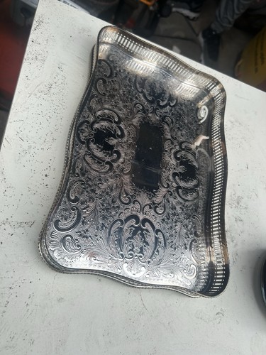 Vintage silver plated - silver, tray