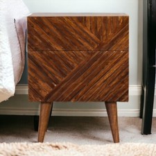 2 Drawer Bedside Nordic solid