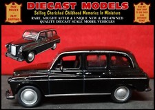 BLACK AUSTIN FX4 LONDON TAXI NICELY DETAILED DIECAST COLLECTORS 1:64 SCALE MODEL