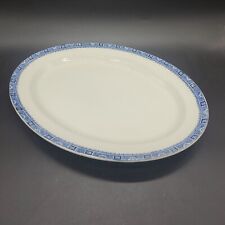 Wood and Sons Windsor Serving Platter Plate Blue White Semi Porcelain 36 x 28cm