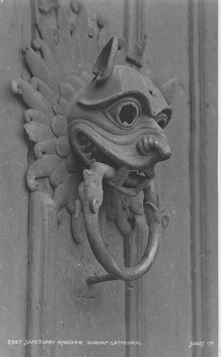 Postcard sanctuary knocker - sanctuary,