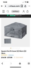 VonHaus Square Fire Pit Cover
