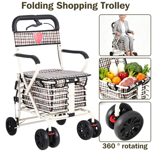 Sit shopping trolley - shopping, with