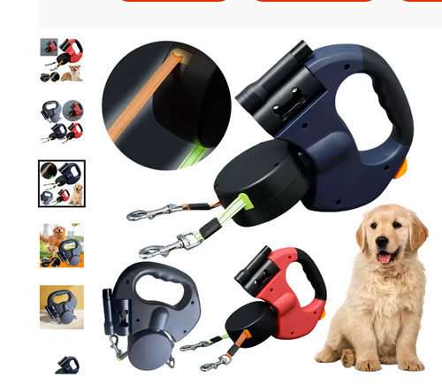 Dual retractable dog leash - dual,