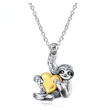Sloth Spirit Animal Heart Love Cute Kawaii Necklace Pendant + Free Gift Bag