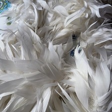 Vintage 1950/60 White Feather Boa  Scarf Approx 180cm In Length