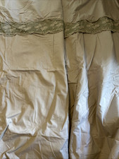 Blackout Lined Tab Top Grey Curtains Dunelm Mills Lace Detail  165cm W 135 L