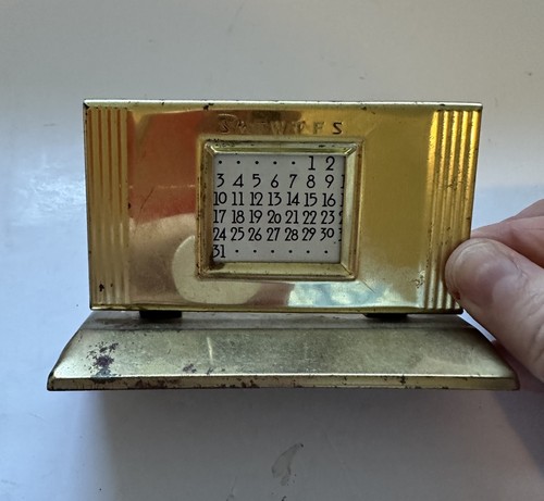 Antique brass perpetual desk - perpetual,