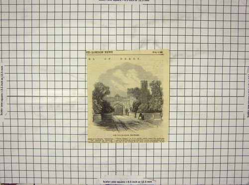 Original old antique print - antique,