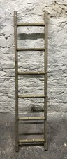 Vintage wooden leaning ladder - wooden,
