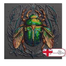 EMERALD BEETLE ABRIS ART BEAD EMBROIDERY KIT MIDI 20cm x 20cm ( AMB-105)