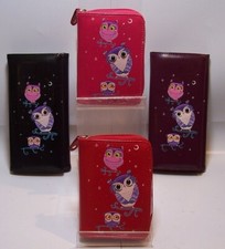Owl Trio design PU purse large
